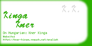 kinga kner business card